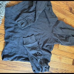 Gray cropped hoodie